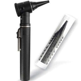 FIBER OPTIC MINI OTOSCOPE SET INCLUDES: